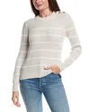 Forte Cashmere Waffle Knit Sweater In Neutral