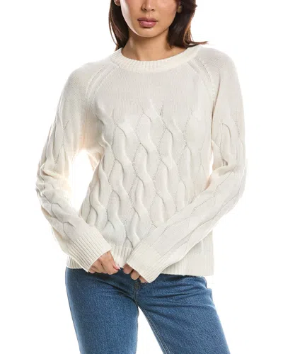 Forte Cashmere Wandering Cable Crewneck Cashmere Sweater In Brown