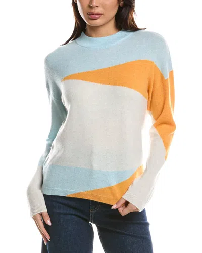 Forte Cashmere Waves Crewneck Cashmere Sweater In Multi