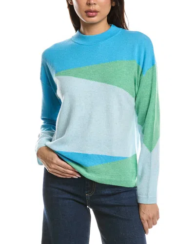 Forte Cashmere Waves Crewneck Cashmere Sweater In Multi