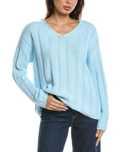 Forte Cashmere Wide Rib Sweater In Brown