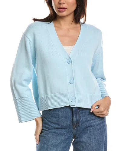 Forte Cashmere Wide Sleeve Cardigan In Blue