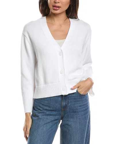 Forte Cashmere Wide Sleeve Cardigan In White