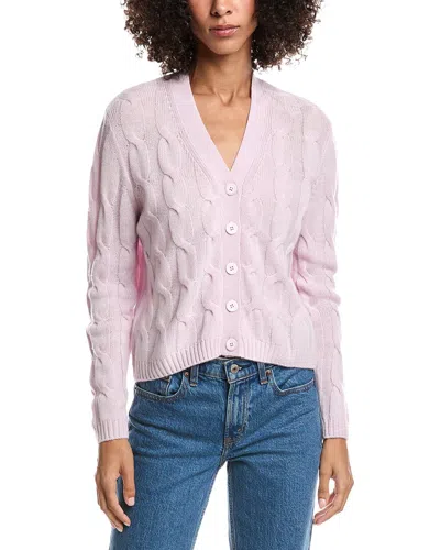 Forte Cashmere Wool & Cashmere-blend Cable V-neck Cardigan In Pattern