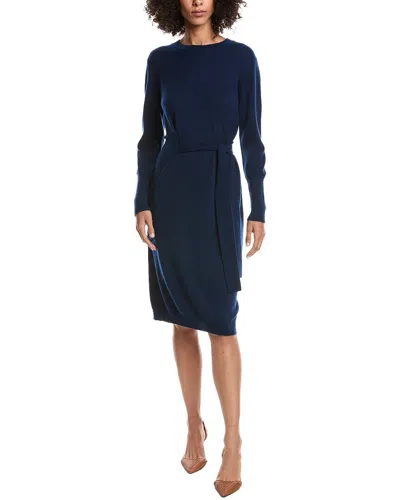 Forte Cashmere Wool & Cashmere-blend Crew Neck Dress In Black
