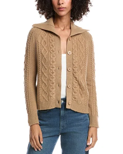 Forte Cashmere Wool & Cashmere-blend Luxe Cable Cardigan In Multi