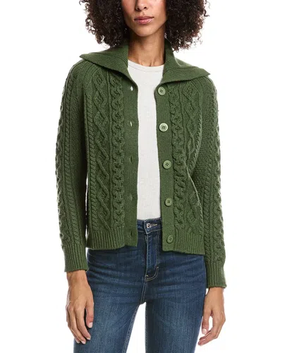 Forte Cashmere Wool & Cashmere-blend Luxe Cable Cardigan In Multi