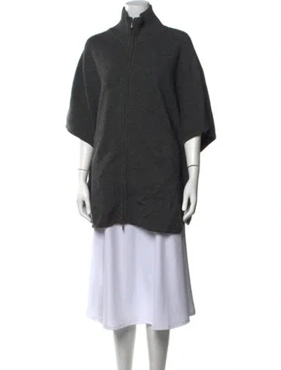 Pre-owned Forte Cashmere Wool Mock Neck Sweater In Black