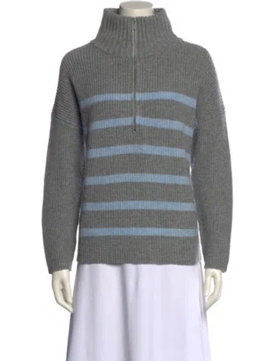 Pre-owned Forte Cashmere Wool Striped Sweater In Gray