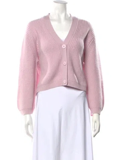 Pre-owned Forte Cashmere Wool V-neck Sweater In Pink