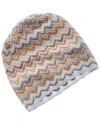 Forte Cashmere Zig Zag Cashmere Pull On Hat In Brown