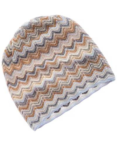 FORTE CASHMERE ZIG ZAG CASHMERE PULL ON HAT