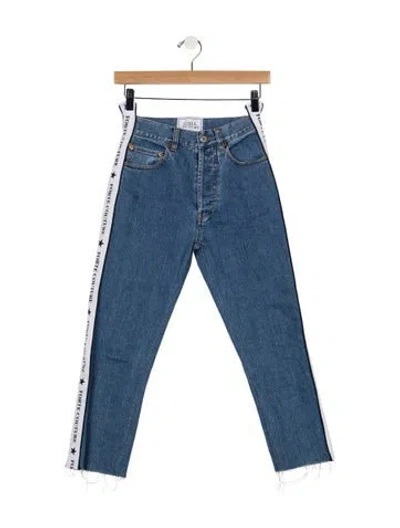 Pre-owned Forte Couture High-rise Straight Leg Jeans In Blue