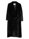 Forte Dei Marmi Couture Belted Coat In Black