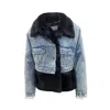 Forte Dei Marmi Couture Fur Lining Denim Jacket In Blue