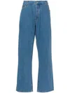 Forte Dei Marmi Couture High-waist Straight-leg Jeans In Blue