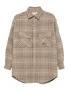Forte Dei Marmi Couture Houndstooth-check Long-sleeve Shirt In Neutral
