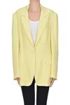 Forte Dei Marmi Couture Oversized Blazer With Bow In Yellow