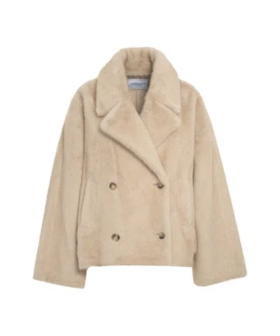 Forte Dei Marmi Couture Short Faux Fur Coat In Multi