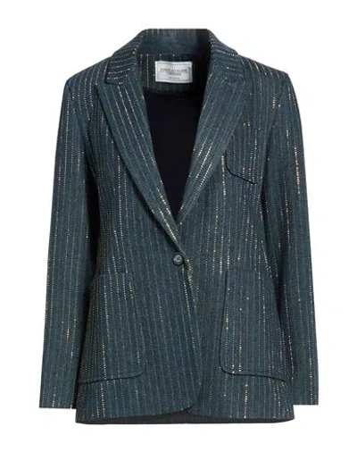 Forte Dei Marmi Couture Woman Blazer Midnight Blue Size 4 Cotton