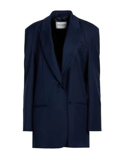 Forte Dei Marmi Couture Woman Blazer Navy Size 6 Polyester, Viscose, Elastane In Blue
