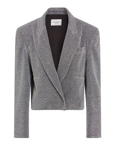 Forte Dei Marmi Couture Woman Blazer Silver Size 6 Polyester, Elastane