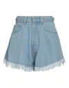 Forte Dei Marmi Couture Woman Denim Shorts Blue Size 30 Cotton In Blue