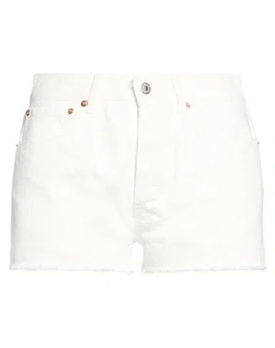 Forte Dei Marmi Couture Woman Denim Shorts White Size 26 Cotton