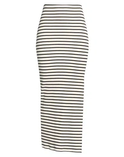 Forte Dei Marmi Couture Woman Maxi Skirt Cream Size L Cotton In Multi