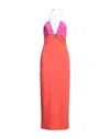 Forte Dei Marmi Couture Midi Dresses In Tomato Red
