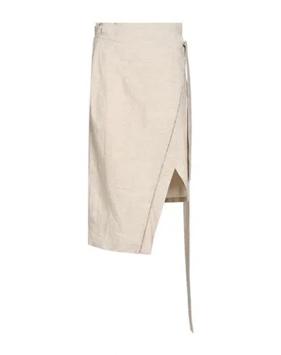 Forte Dei Marmi Couture Woman Midi Skirt Beige Size 8 Linen