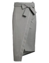 Forte Dei Marmi Couture Woman Midi Skirt Grey Size 6 Polyester, Viscose, Elastane In Gray