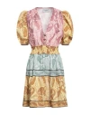 Forte Dei Marmi Couture Woman Mini Dress Pastel Pink Size 4 Linen In Pink