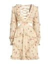 Forte Dei Marmi Couture Woman Short Dress Beige Size 4 Polyester In Beige