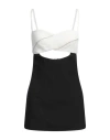 FORTE DEI MARMI COUTURE FORTE DEI MARMI COUTURE WOMAN MINI DRESS BLACK SIZE 6 LINEN
