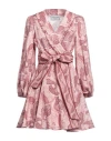 Forte Dei Marmi Couture Woman Mini Dress Light Pink Size 4 Linen In Pink