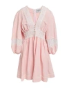 Forte Dei Marmi Couture Woman Mini Dress Light Pink Size 6 Viscose, Linen
