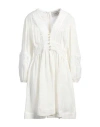 Forte Dei Marmi Couture Woman Mini Dress White Size 6 Viscose, Linen In White