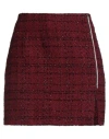 Forte Dei Marmi Couture Woman Mini Skirt Burgundy Size 4 Polyester, Polyacrylic In Brown
