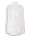 FORTE DEI MARMI COUTURE FORTE DEI MARMI COUTURE WOMAN SHIRT LIGHT GREY SIZE XS LINEN
