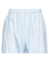 Forte Dei Marmi Couture Woman Shorts & Bermuda Shorts Sky Blue Size 2 Linen In Blue