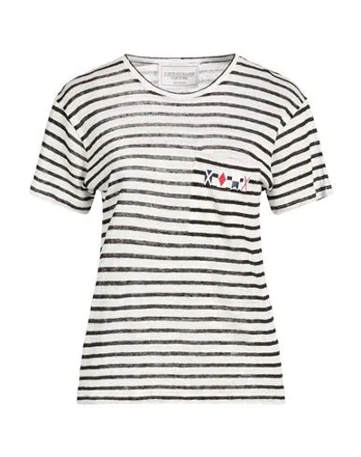 Forte Dei Marmi Couture Woman T-shirt White Size 10 Linen In Multi