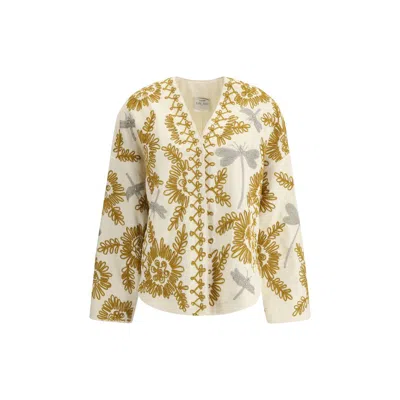 Forte Embroide Velvet Women's Kimono In Multi