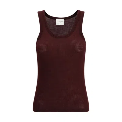 Forte Fleece Wool Women's Top In Burgundy