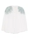 Forte Forte Women Embroidered Cotton Blend Shirt In White