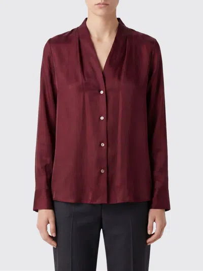 Forte Forte Elegant Silk Shirt In Burgundy