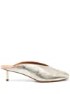 Forte Forte 50mm Leather Mules In Metallic