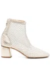 Forte Forte Forte_forte Strass Mesh Ankle Boots Shoes In Neutrals