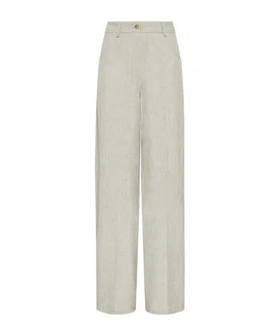 Forte Forte 5pocket Filàfil Trousers For Women In Silver