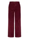 Forte Forte Casual Pants With Belt Loops In Burgundy